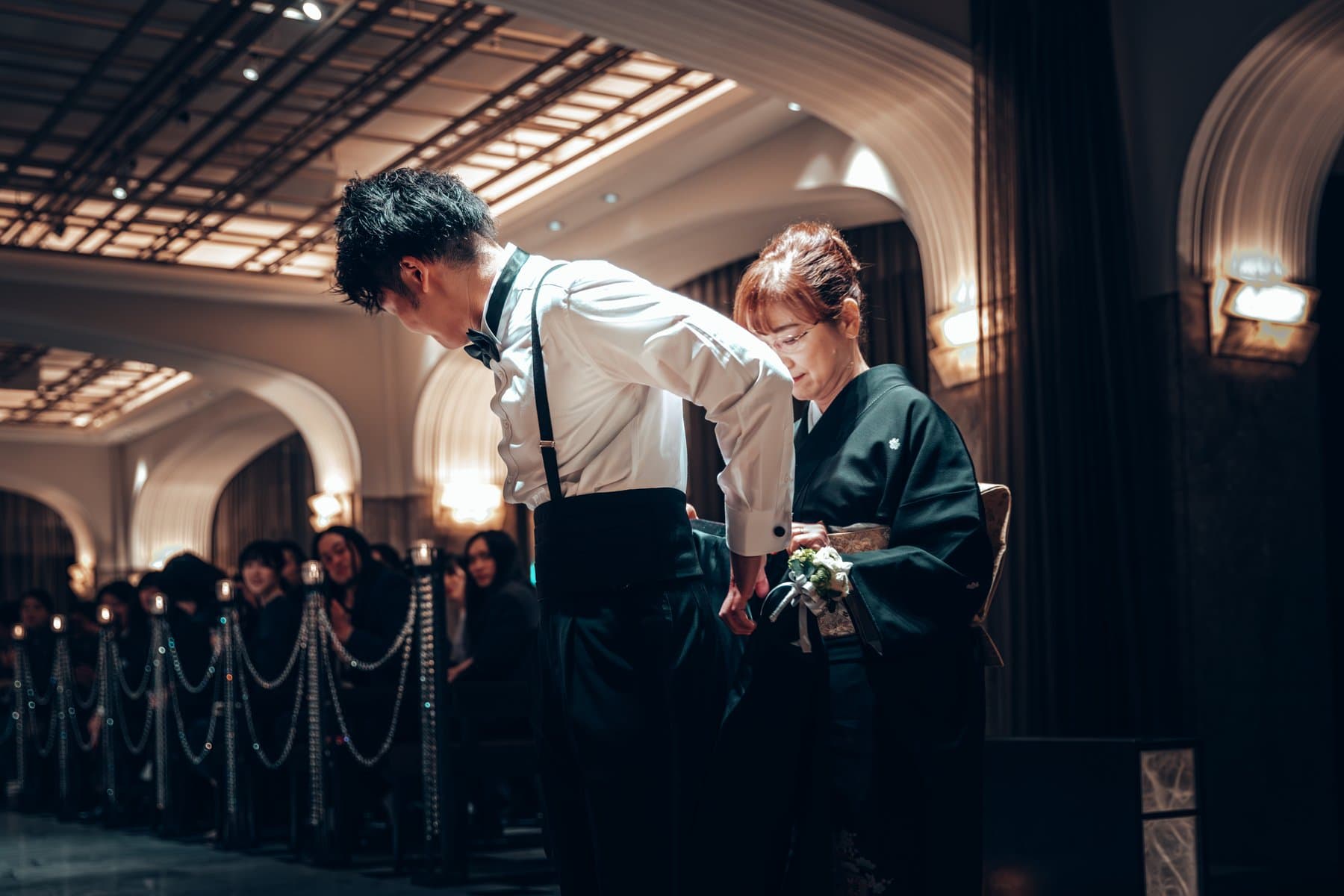 Wedding — groom and mother