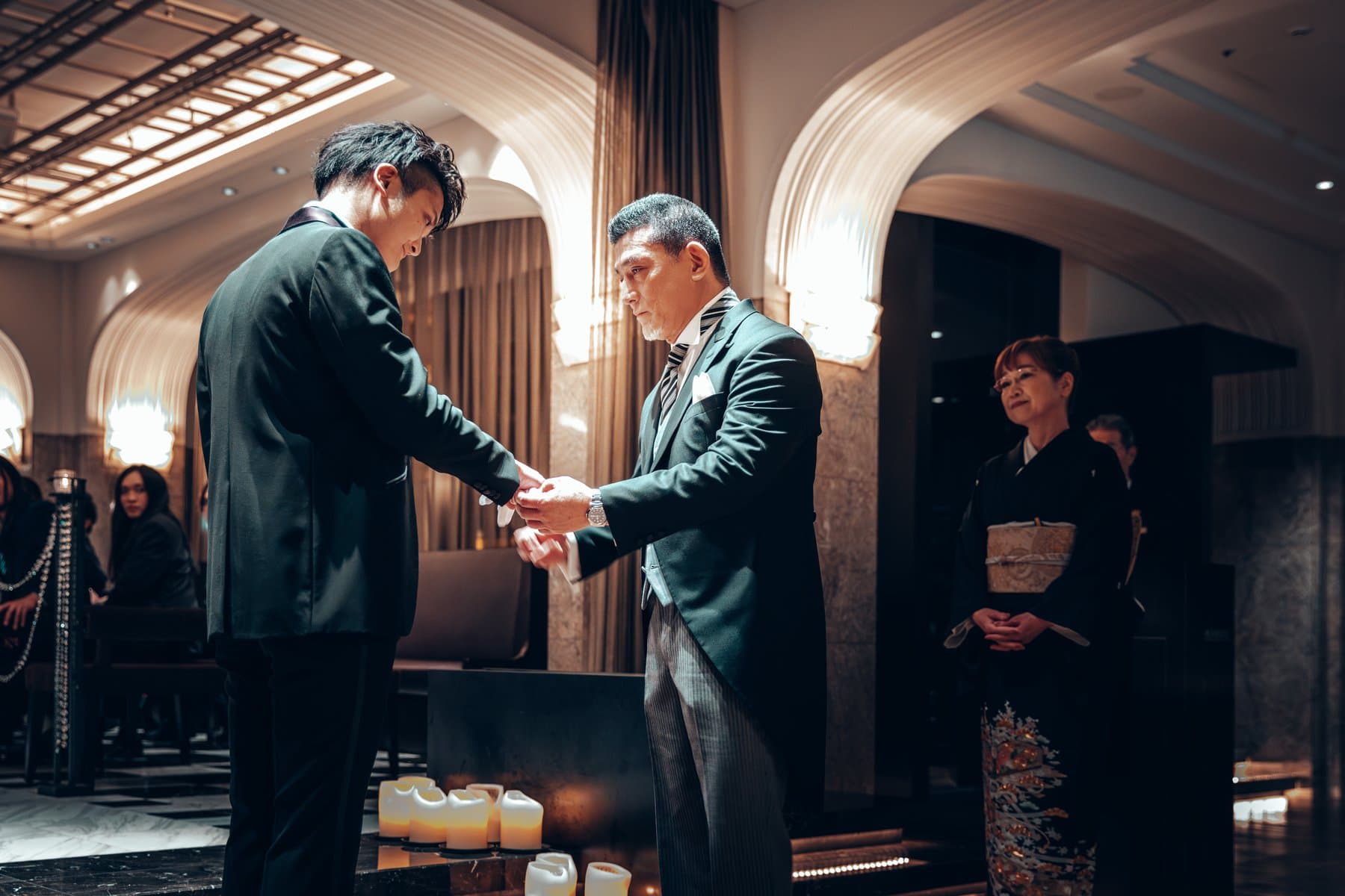 Wedding — ring with father