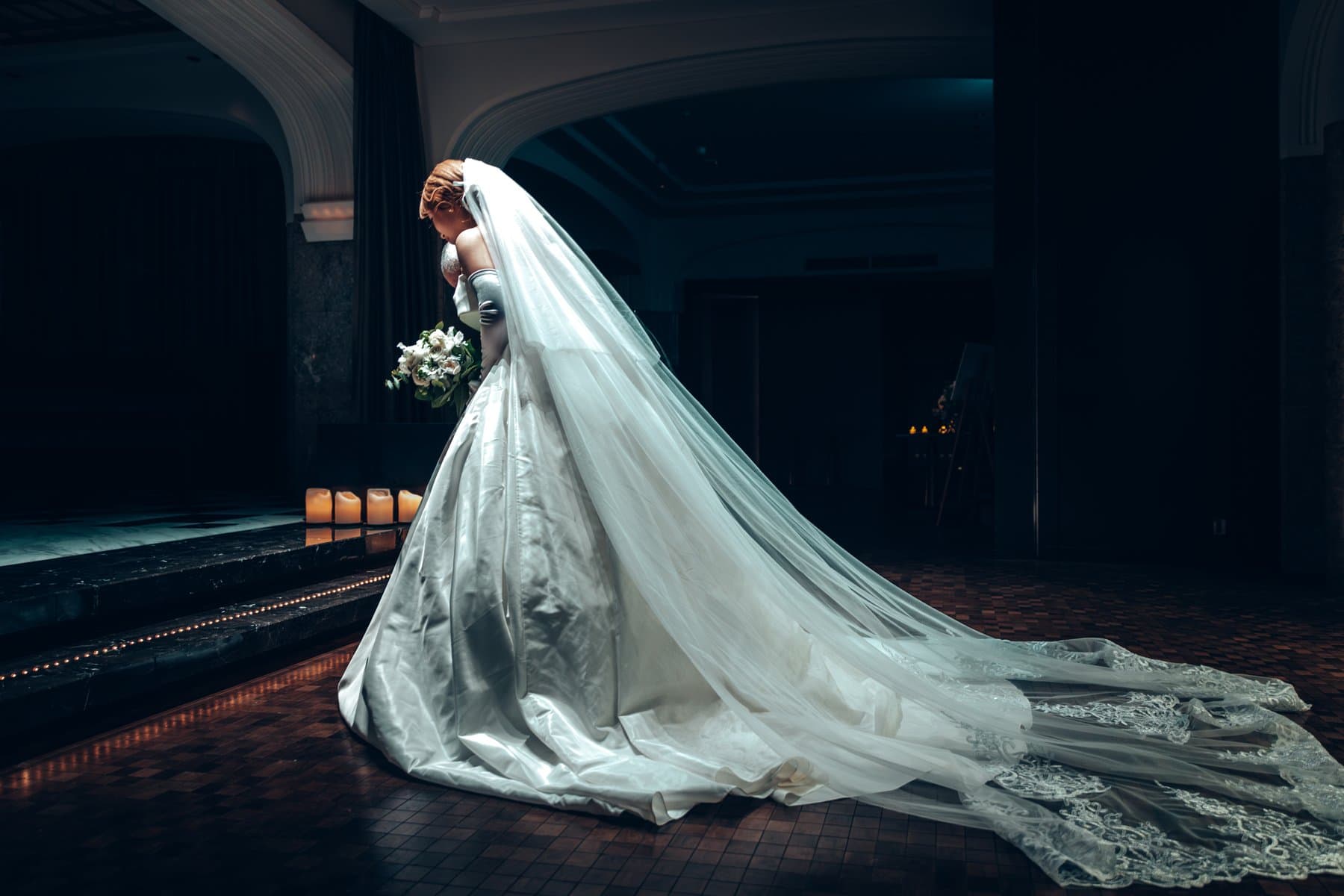 Wedding — bride in veil