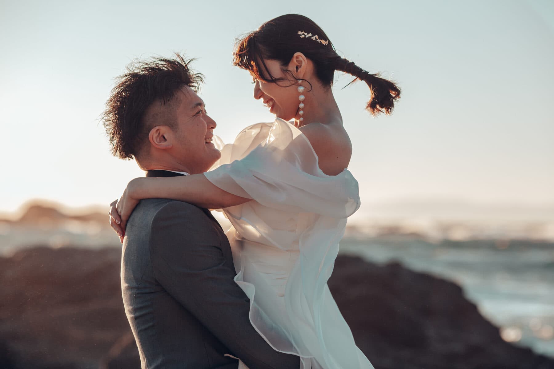 Wedding — couple walk