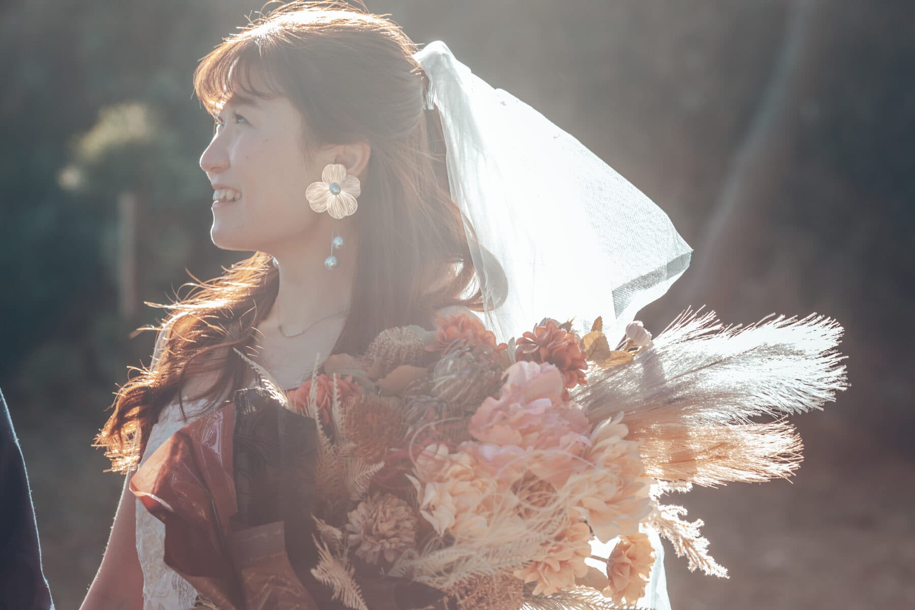 Wedding — veil and light